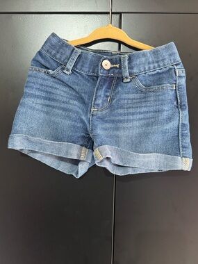Girls size 6 slim | Place brand | Blue Rolled-Hem Denim Shorts